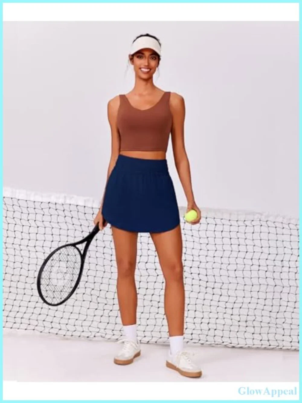 Women's Golf Skort High Waisted with Pockets, Tummy Control Built-in Shorts